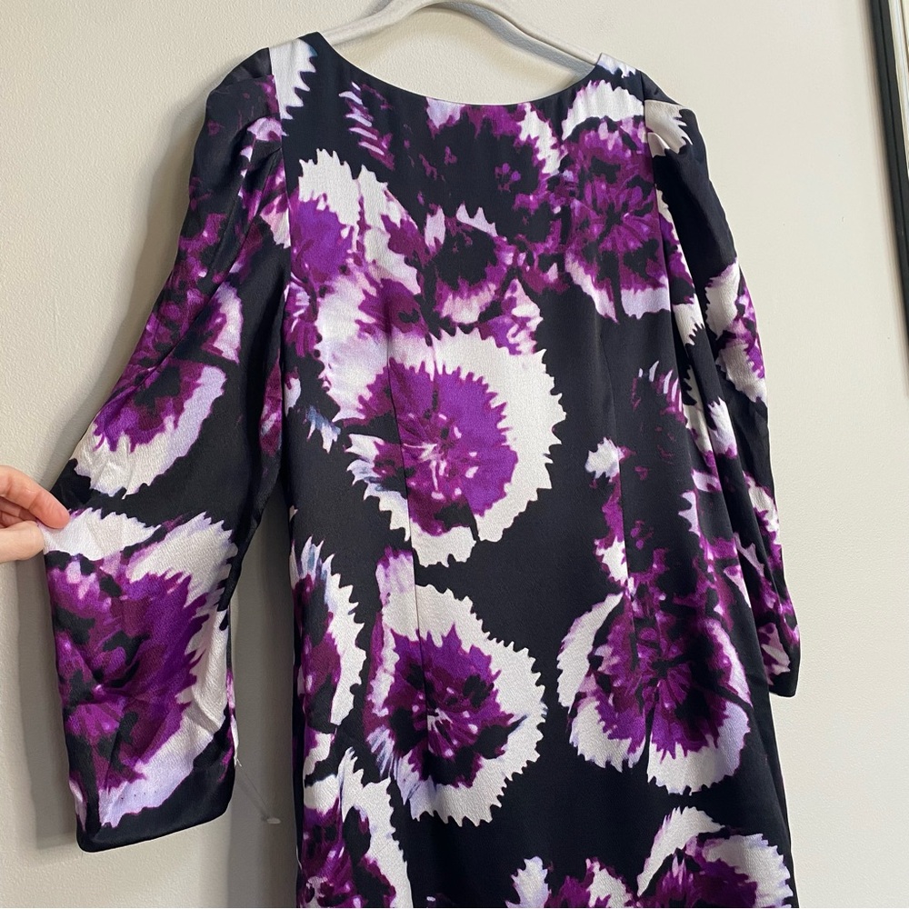 Anthropologie Leifsdottir Belvedere Floral Print Silk Sheath Dress Size 8 - Picture 9 of 16